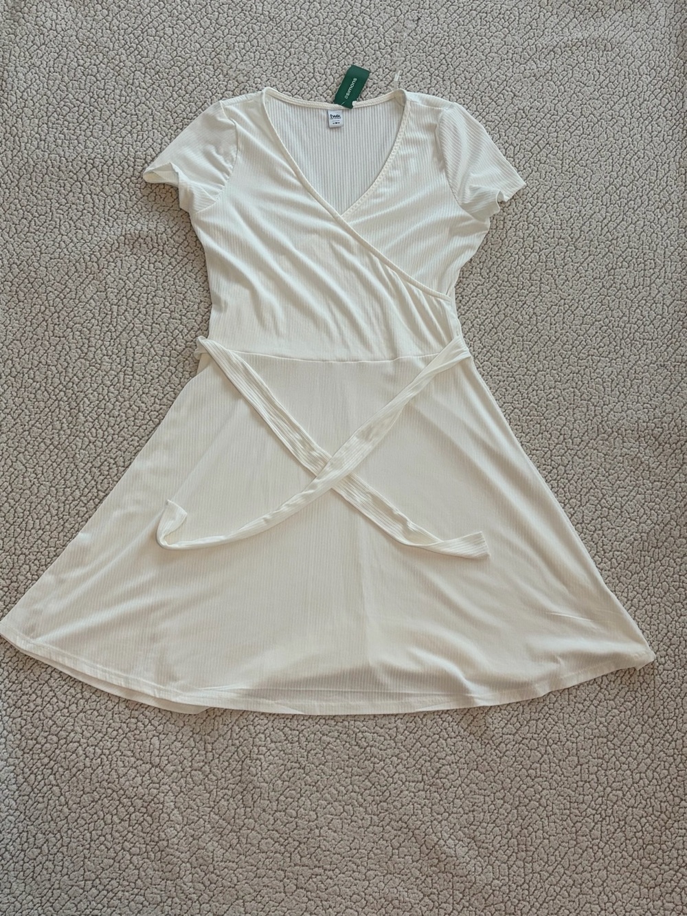 Simons Twik Ribbed Tie-Back Crossover Mini Dress